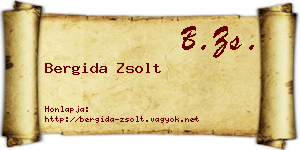 Bergida Zsolt névjegykártya